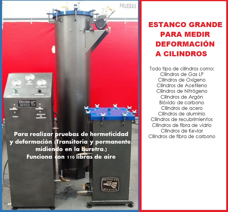 Estanco grande p/medir deformaciÃ³n a cilindros 