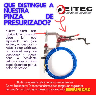 Pinza manual de presurizado